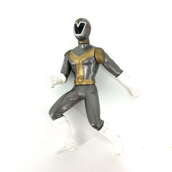 Power Rangers Gray Rescue Ranger 4 Inch Action Figure McDonald's Toy 2000 RARE - Picture 1 of 3